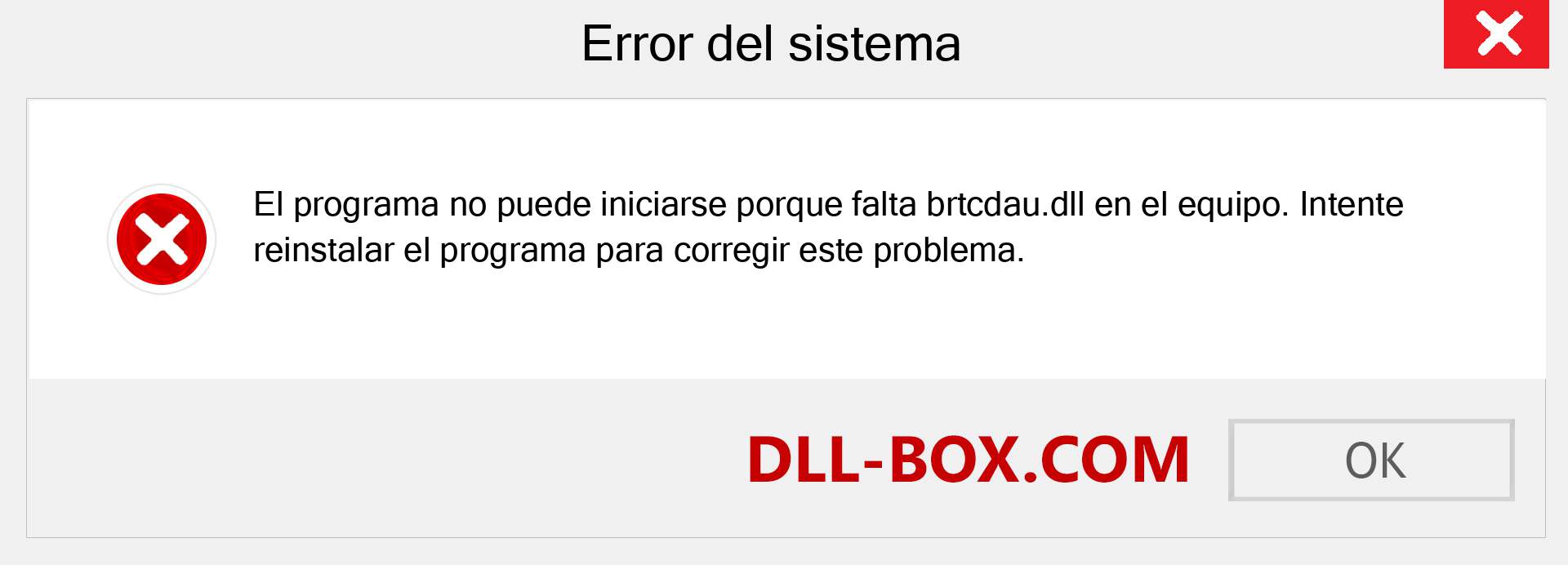 ¿Falta el archivo brtcdau.dll ?. Descargar para Windows 7, 8, 10 - Corregir brtcdau dll Missing Error en Windows, fotos, imágenes